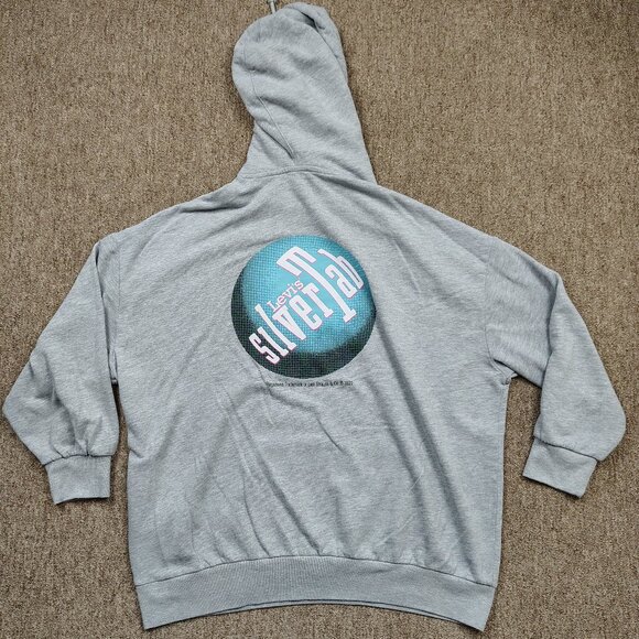 SILVERTAB Hoodie Adult S Gray Oversized Graphic Pullover Retro Streetwear - Picture 4 of 10
